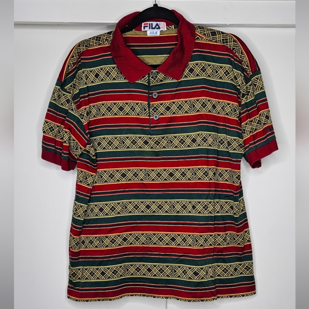 90s VTG FILA Golf Polo Shirt Sz 42(L)